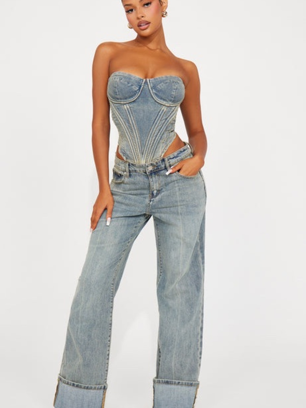 Fashion Nova Light Wash Straight Leg Jeans